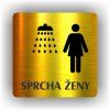 Cedule sprcha ženy – plast (piktogram)