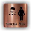 Cedule sprcha ženy – plast (piktogram)