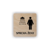 Cedule sprcha ženy | Piktogram (čtverec)