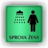 Cedule sprcha ženy – plast (piktogram)