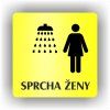 Cedule sprcha ženy – plast (piktogram)