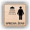 Cedule sprcha ženy – plast (piktogram)