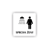 Cedule sprcha ženy | Piktogram (čtverec)