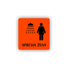 Cedule sprcha ženy | Piktogram (čtverec)