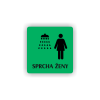 Cedule sprcha ženy | Piktogram (čtverec)