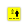 Cedule sprcha ženy | Piktogram (čtverec)