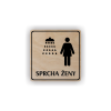 Cedule sprcha ženy | Piktogram (čtverec)