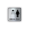 Cedule sprcha ženy | Piktogram (čtverec)