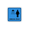 Cedule sprcha ženy | Piktogram (čtverec)