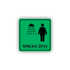 Cedule sprcha ženy | Piktogram (čtverec)