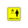 Cedule sprcha ženy | Piktogram (čtverec)