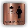 Cedule sprcha ženy – plast (piktogram)