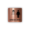 Cedule sprcha ženy | Piktogram (čtverec)
