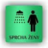 Cedule sprcha ženy – plast (piktogram)