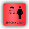 Cedule sprcha ženy – plast (piktogram)