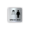 Cedule sprcha ženy | Piktogram (čtverec)