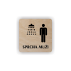 Cedule sprcha muži | Piktogram (čtverec)