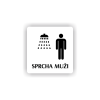 Cedule sprcha muži | Piktogram (čtverec)