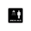 Cedule sprcha muži | Piktogram (čtverec)