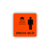 Cedule sprcha muži | Piktogram (čtverec)