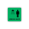 Cedule sprcha muži | Piktogram (čtverec)