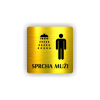 Cedule sprcha muži | Piktogram (čtverec)