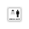 Cedule sprcha muži | Piktogram (čtverec)