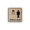 Cedule sprcha muži | Piktogram (čtverec)