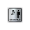 Cedule sprcha muži | Piktogram (čtverec)