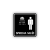 Cedule sprcha muži | Piktogram (čtverec)