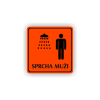 Cedule sprcha muži | Piktogram (čtverec)