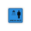 Cedule sprcha muži | Piktogram (čtverec)