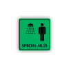 Cedule sprcha muži | Piktogram (čtverec)