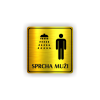Cedule sprcha muži | Piktogram (čtverec)