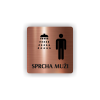 Cedule sprcha muži | Piktogram (čtverec)