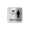Cedule sprcha muži | Piktogram (čtverec)
