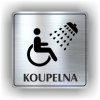 Cedule koupelna vozíčkaři,invalidé – plast (piktogram)