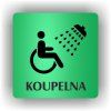 Cedule koupelna vozíčkaři,invalidé – plast (piktogram)