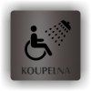 Cedule koupelna vozíčkaři,invalidé – plast (piktogram)