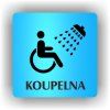 Cedule koupelna vozíčkaři,invalidé – plast (piktogram)