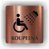Cedule koupelna vozíčkaři,invalidé – plast (piktogram)