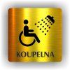 Cedule koupelna vozíčkaři,invalidé – plast (piktogram)