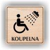 Cedule koupelna vozíčkaři,invalidé – plast (piktogram)