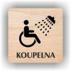 Cedule koupelna vozíčkaři,invalidé – plast (piktogram)