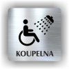 Cedule koupelna vozíčkaři,invalidé – plast (piktogram)