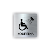 Cedule koupelna vozíčkaři,invalidé | Piktogram (čtverec)
