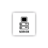 Cedule server | Piktogram (čtverec)