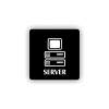 Cedule server | Piktogram (čtverec)