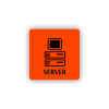 Cedule server | Piktogram (čtverec)