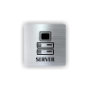 Cedule server | Piktogram (čtverec)